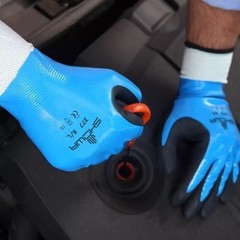 SHOWA 377 Nitrile Foam Coating on Nitrile Glove with Polyester/Nylon Knit…