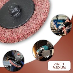50PCS 2″ Quick Change Surface Conditioning Sanding Discs R Type Medium Grit US