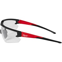 Milwaukee Anti-Scratch Safety Glasses Clear Lens Black/Red Frame – Case of: 1;