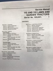 John Deere 110, 112 Lawn Tractor Service Manual SM2088 100,001 – 250,000