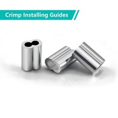 200Pcs M1.5 Aluminum Crimping Loop Sleeves for 1/16 Inch Diameter Wire Rope a…
