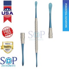 Dental Periosteal Elevator Molt #9 Blue Titanium Coated Double Ended Instruments