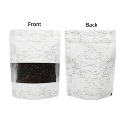 5x7in Matte White Foil Mylar Stand Up Zip Lock Pouch Bag w/Machine & Window