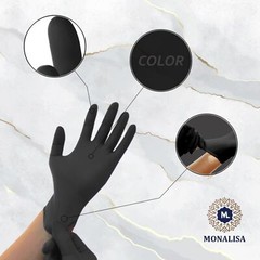 MONALISA Black 5 mil Industrial Nitrile Gloves(Powder Free)Size: M/L/XL 1000 Pcs