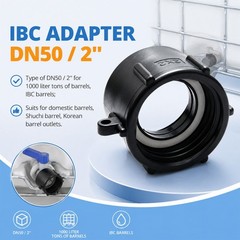 2″ Plastic Female IBC Tote Tank Adapter Connecter For DN40 DN50 Hose BSP Male