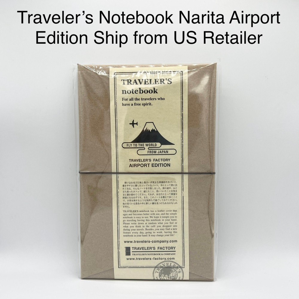 NEW Traveler’s Factory Leather Notebook Organizer Planner Narita Airport Edition