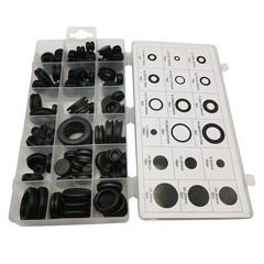 125PCS Black Rubber Grommet Firewall Hole Plug Set Electrical Wiring Gasket