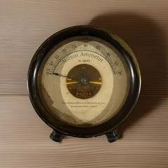 Antique Norton Ammeter No. 1615 – Brass Industrial Electrical Gauge CT