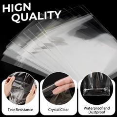 Golden State Art, Pack of 100, 5 1/2 x 8 1/8 inches Acid-Free Crystal Clear S…