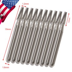 10-100pcs FG 701 Dental Carbide Burs 19mm FG Tapered Fissure Bur for High Speed