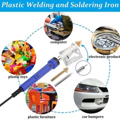 100W Plastic Welding Kit, Plastic Welder Soldering Iron Kit with 121pcs Rods,…