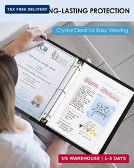 KTRIO Heavy Duty Sheet Protectors for 3 Ring Binder 30 Pack, 8.5 x 11 | Extra Th