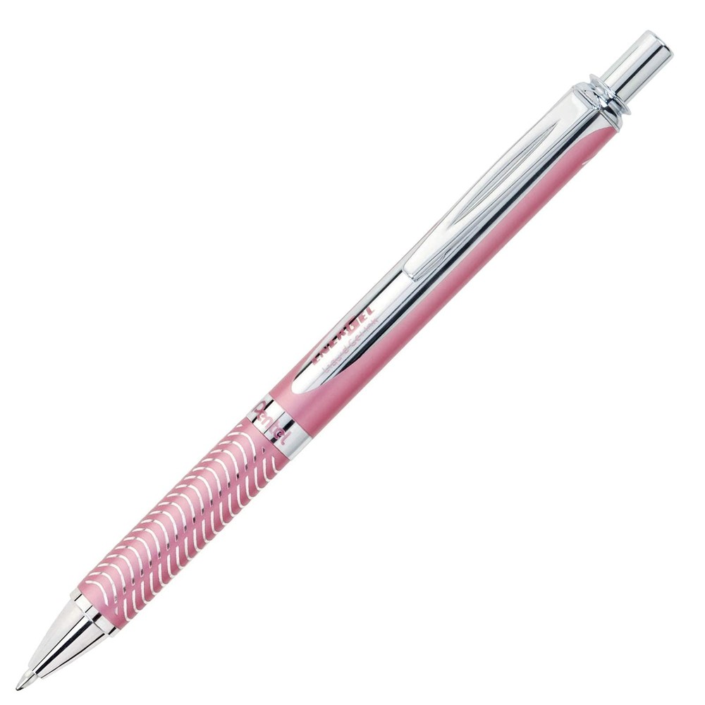 Pentel EnerGel Alloy Retractable Liquid Gel Pen Black 0.7mm Medium Tip