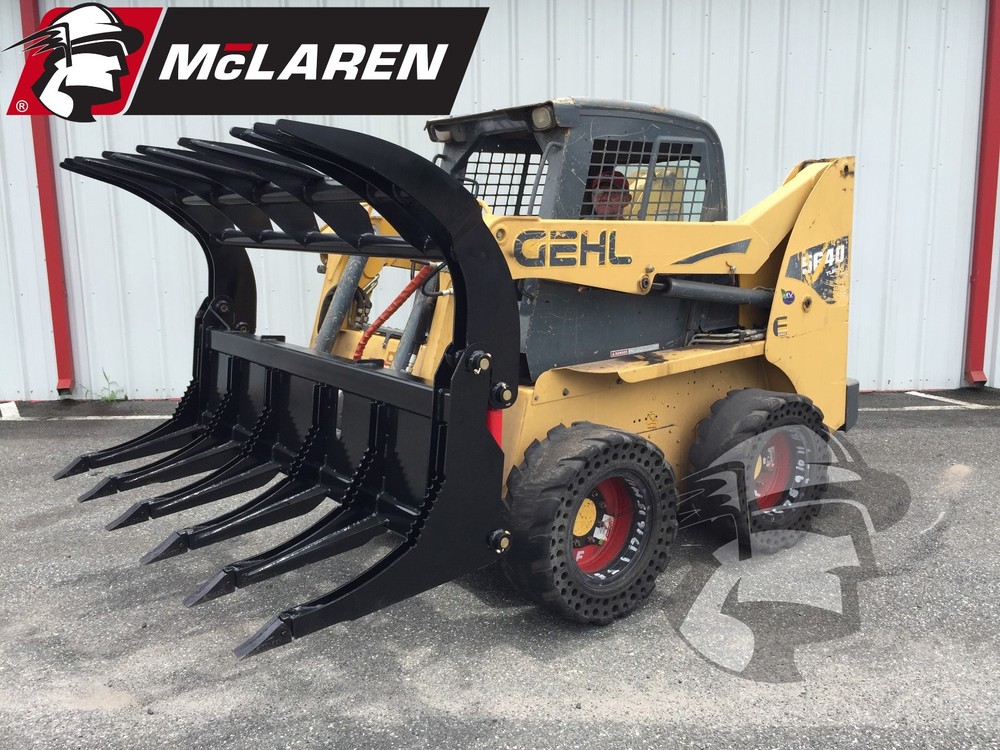 Grapple Bucket Log Grapple Clamshell Quick Attach for CAT Machines 68″ Wide