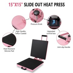 15″x15″ Clamshell T-shirt Heat Press Machine Digital Transfer Sublimation Print