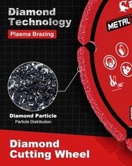 EZARC Diamond Cutting Wheel 4 1/2 x 7/8 Inch for Metal, Cut Off Wheel with 5000+