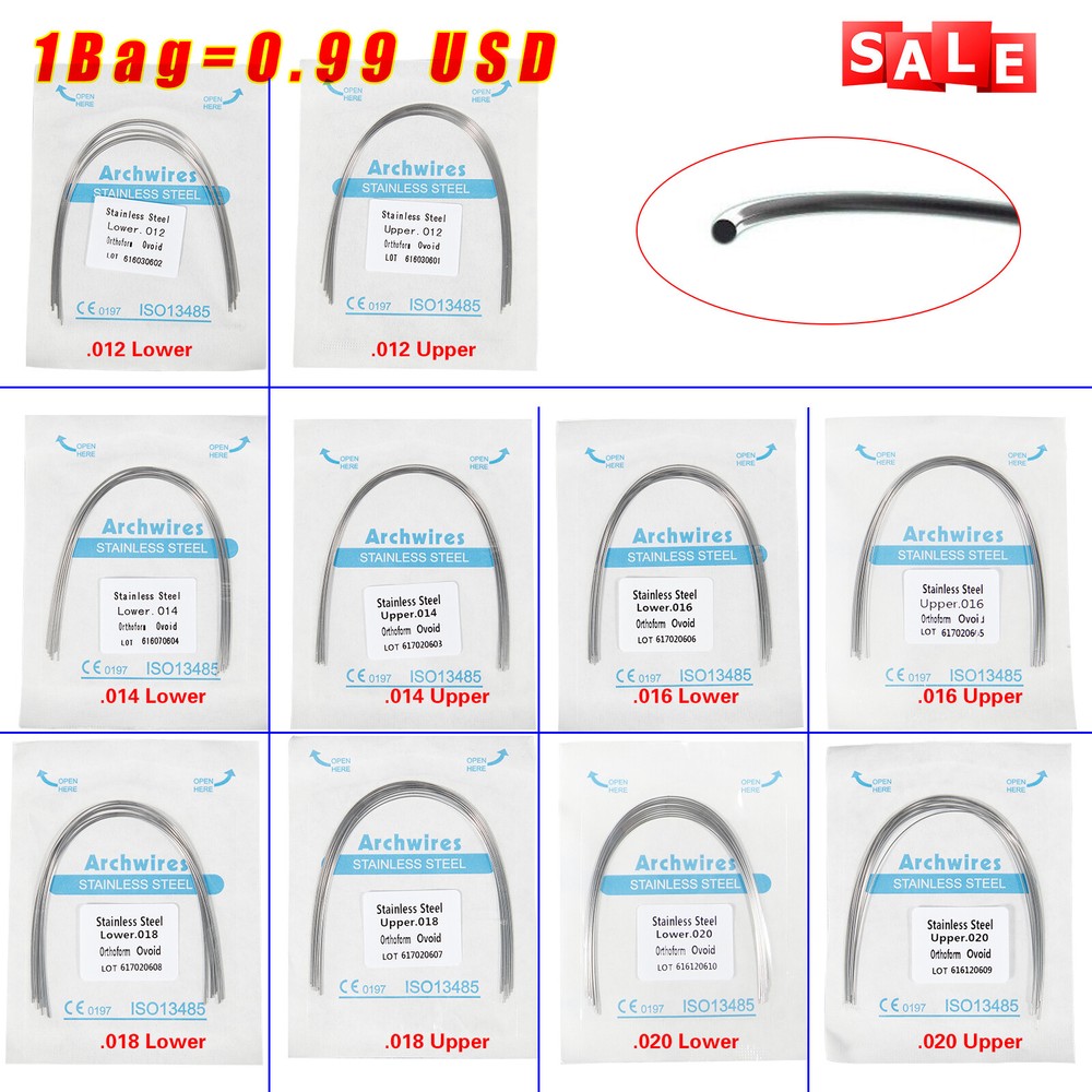 Dental Orthodontic Arch Wire Stainless Steel Round Use For Bracket Braces
