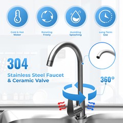 2 Compartment Commercial Sink Stainless Steel Kitchen Utility Sink w/ Prep Table