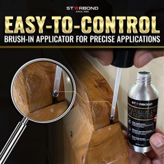 Starbond Super Glue Remover, Dissolves Adhesive & CA Glue, Brush Cap Applicator