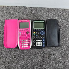 Texas Instruments Graphing Calculator Bundle Pink TI-84 Plus Silver TI-83 Plus
