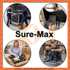Sure-Max 8 Moving & Packing Blankets – Ultra Thick Pro – 80″ X 72″ (65 Lb/Dz Wei
