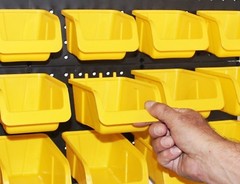 Wallpeg 10 PegBoard Bin Kit -Large Peg board Bins for Craft Storage & Garage