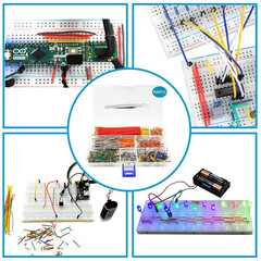 840Pcs Breadboard Jumper Wire Kit for Arduino – 14 Sizes U-Shape Wires & Alligat