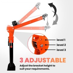 1100lbs Pickup Truck Crane 2000 lbs w/ Electric Winch Jib Crane for Factory