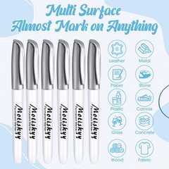 48 PCS Silver Metallic Permanent Marker Pens Medium Tip Quick Dry Paint