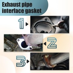 2PCS Car Exhaust Gasket, Ultra Seal 2-Bolt 3-Inch Exhaust Flange Gasket Standard