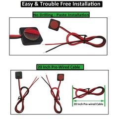 Prewired Momentary Push Button Switch 12V 24V Small 20 Inch Wire Lead Kit NEW