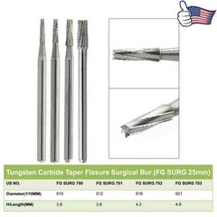 Prima Wave Dental Carbide Burs High Speed FG 19mm / Surgical FGOS FG SL 557 25mm