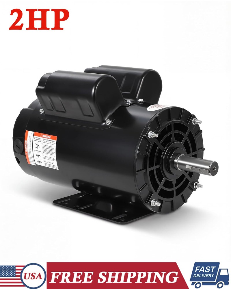 2HP SPL Air Compressor Motor 3450RPM Single Phase Electric Motor 5/8″ Keyed 230V