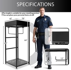 Police Gear Rack, 18″ x 18″ x 44″ Tactical Gear Stand, 260 LBS Body Armor Stand