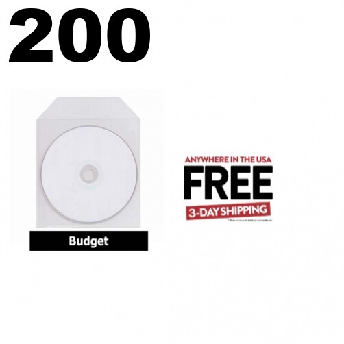 200 CPP Clear Plastic Sleeve with Flap Budget **1-3 DAYS