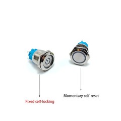 19mm 12V LED ON OFF Push Button Power Switch Latching with Wire Socket Harness