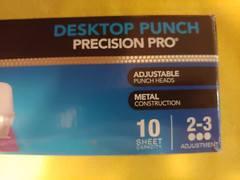 Swingline Desktop Hole Punch, Hole Puncher, Precision Pro, Adjustable, 2-3 Holes