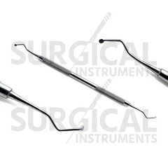 3 Spoon Excavator Double Ended Restorative Stainless Steel Dental Instruments