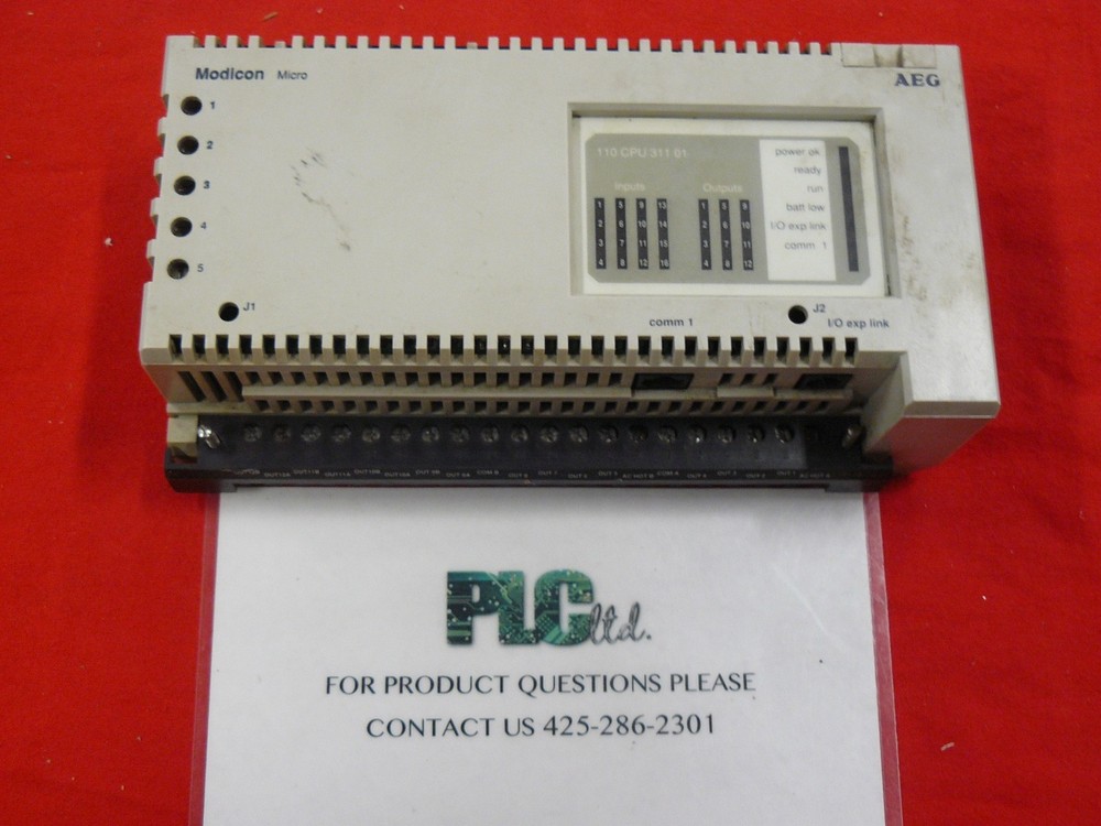 110CPU31101 Used Tested Modicon Micro 110-CPU-311-01 – 1 YEAR WARRANTY