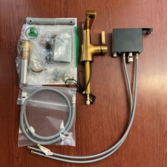 READ Moen S6981EWBG Flara Touchless Bathroom Faucet Brushed Gold W/Drain B135