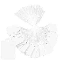 AURAADORN 200 Pcs Price Tags, 0.9 x 0.5 inch White Paper Hang 0.9*0.5,