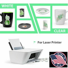 10 sheets LASER waterslide decal paper Clear 8.5″ X 11″ MADE IN USA NOT CHINA #1