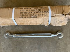 Box Of 10 Turnbuckle Drop Forged/HD Galvanized Steel Turnbuckle Hook/Hook 1/2×12