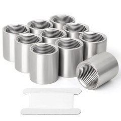 10PCS 304 Stainless Steel Cast Pipe Fitting, Coupling, 1/4″ X 1/4″ NPT Female Th