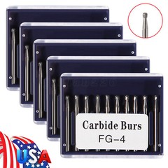 Dental Carbide Burs Tungsten Steel Bur FG # 4 Round for High Speed Handpiece