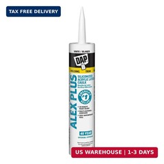 DAP Alex Plus Acrylic Latex Caulk, White, 10.1 Oz (7079818152)