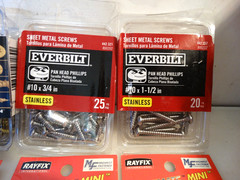 Lot of Assorted Wood Screws Drywall Anchors Eyebolt Various Sizes & Lengths