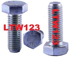 (20) M4-0.7x12mm Full Thread Coarse Class 8.8 Hex Cap Screw Bolt Zinc
