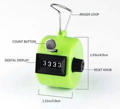 4 Digit Mechanical Tally Counter Handheld Clicker Golf Soccer Counting Tool