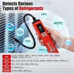 HVAC Refrigerant Leak Detector, Heated Diode Sensor, Battery Powered Halogen …